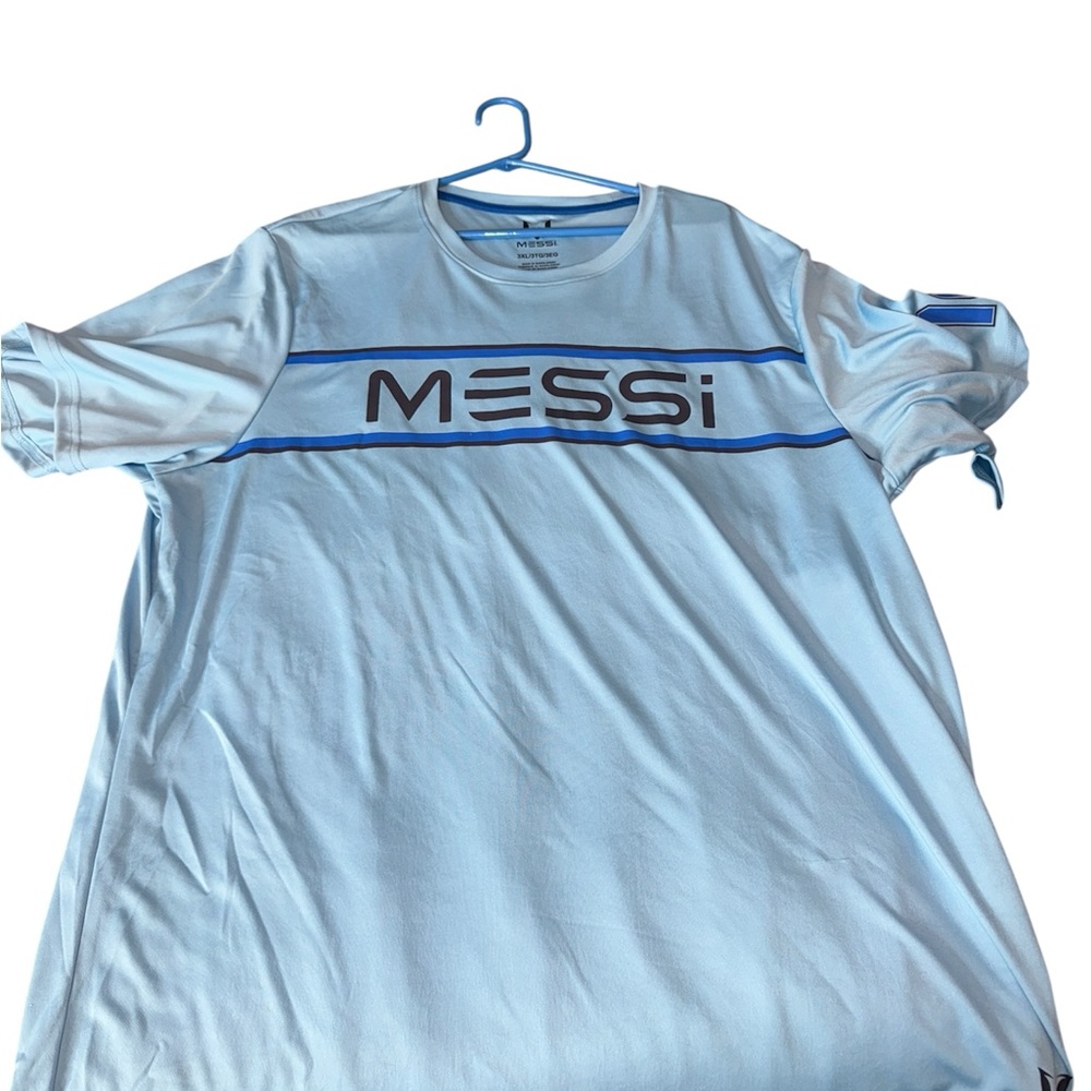 Adidas Light Blue Messi Graphic Tee